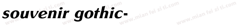 souvenir gothic字体转换